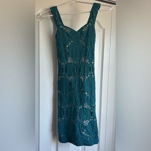 GUC Intimately Free People Teal Lace Dress